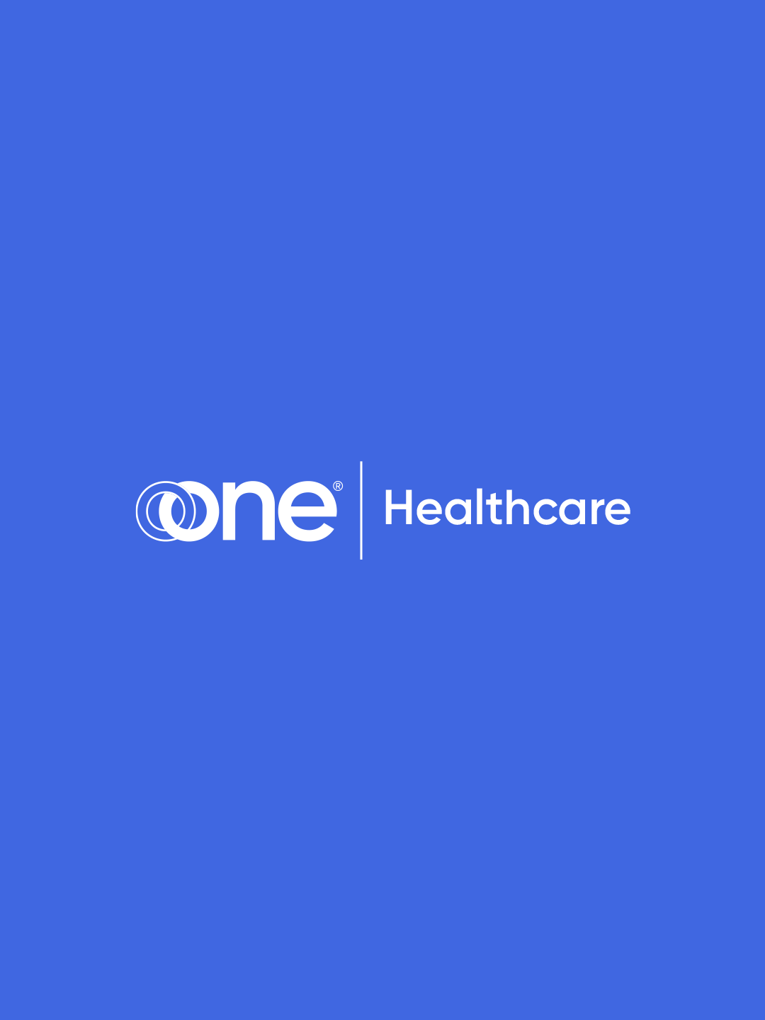 Healthcare logo design concept over a solid blue background.
