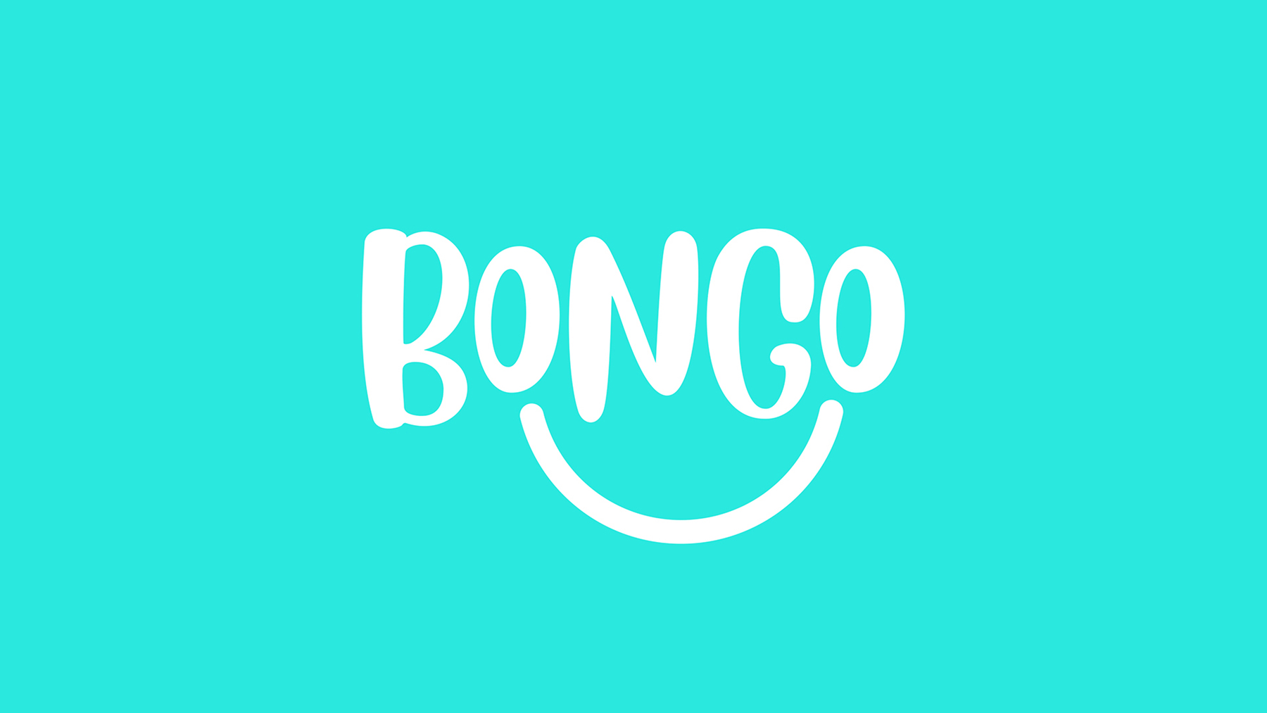 Bongo Parties' final brand design over a solid teal background.