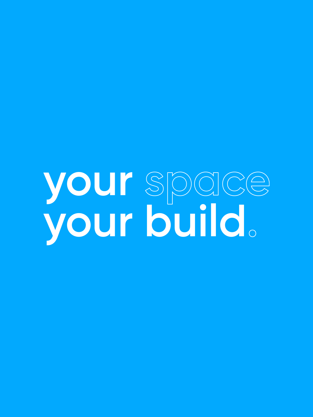 Citi System's "your space, your build" tagline over a solid blue background.