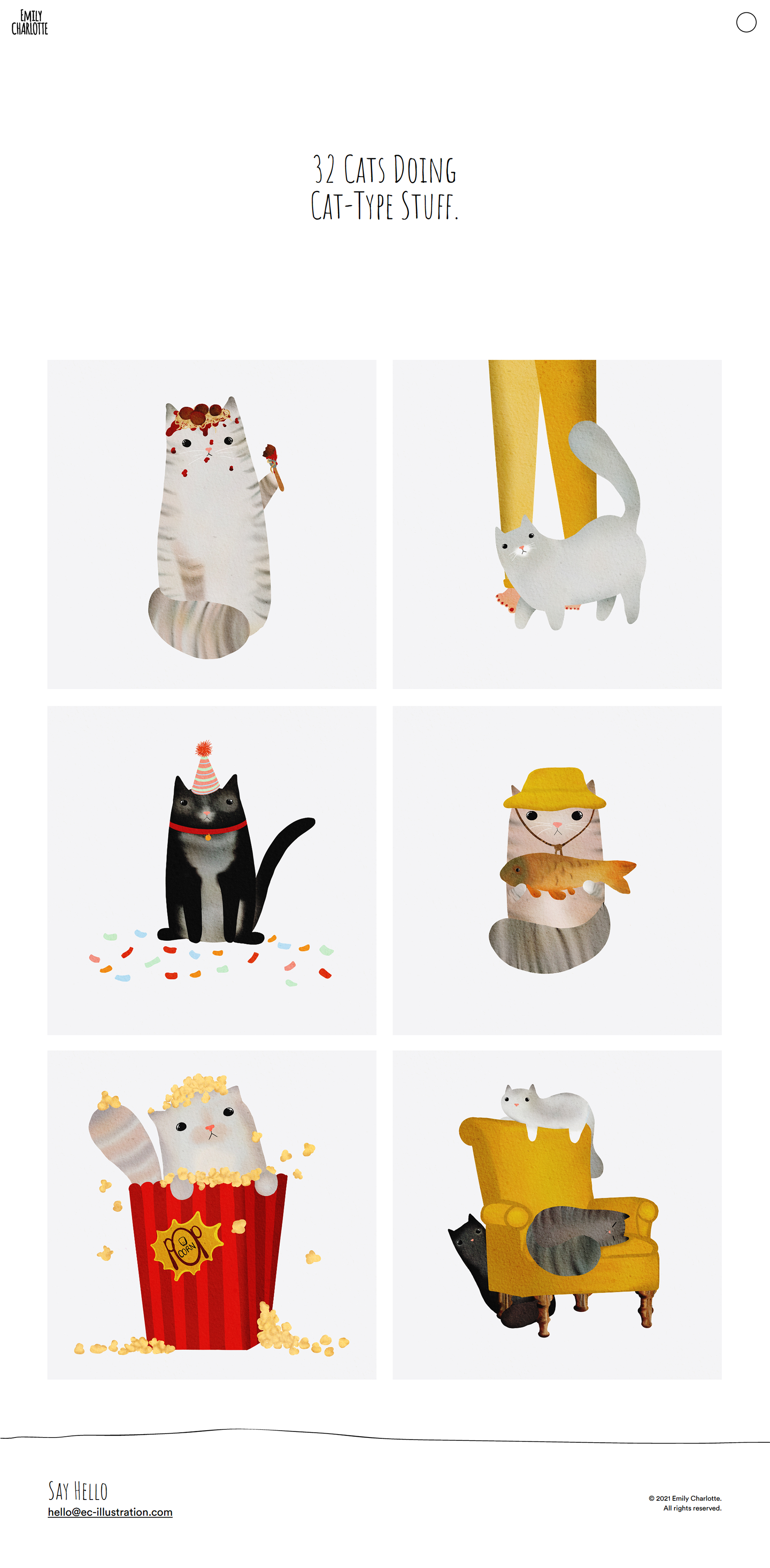 Cat illustrations by Emily Charlotte.
