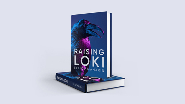 Raising Loki book jacket design.