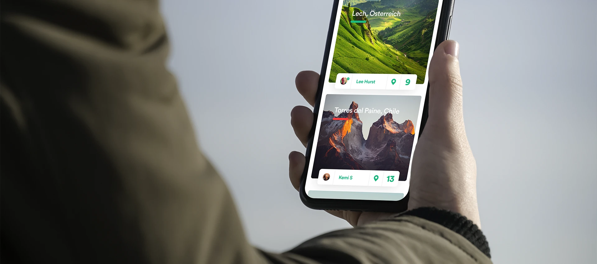 Phone Displaying A Custom Web App SaaS Travel Platform.
