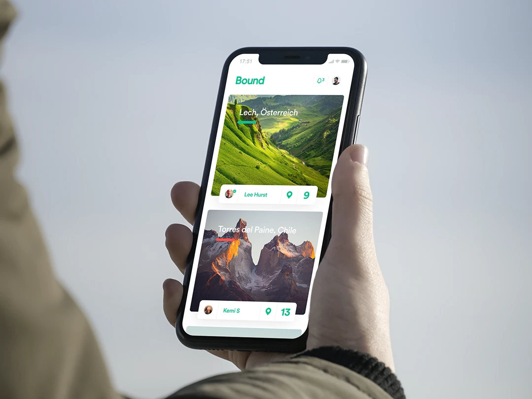 Outdoor Social Media App List Design.