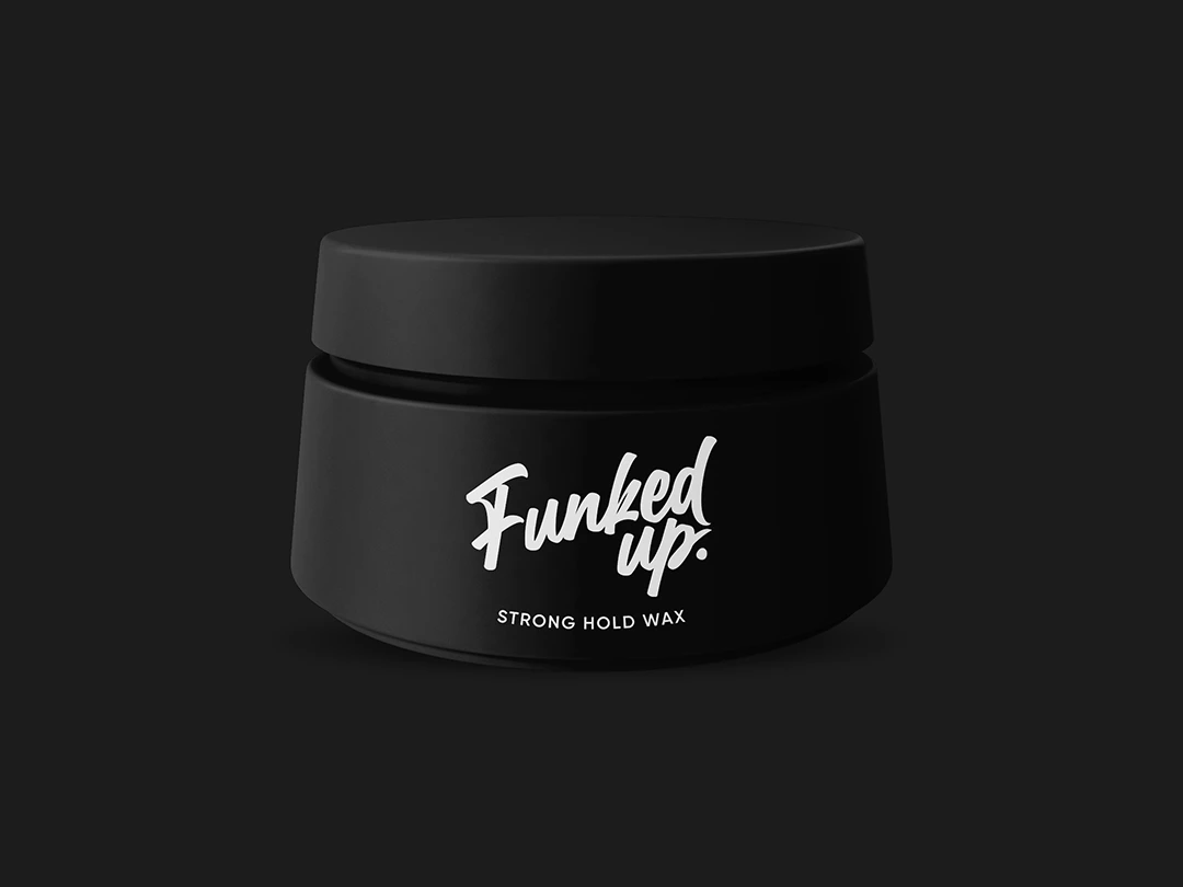 Funked Up Logo Design On A Wax Pot.