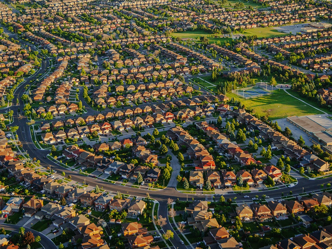 Aerial View Of Residential Township.